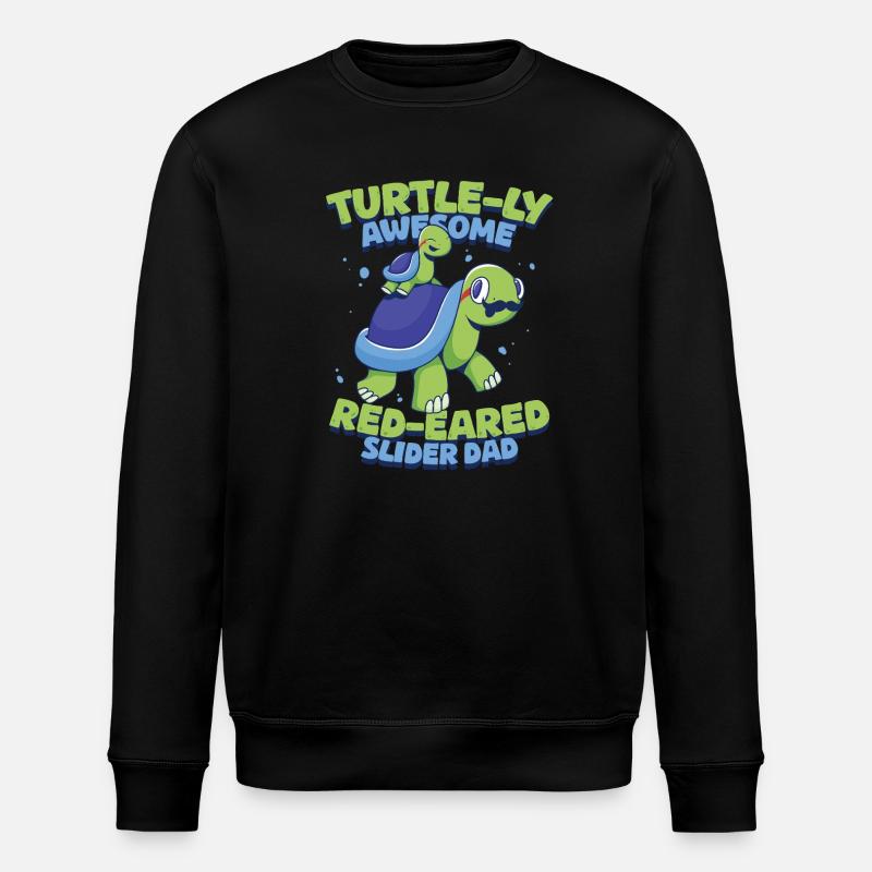 Red-eared Turtle - Stanley/Stella ROLLER Unisex Organic Sweatshirt - black