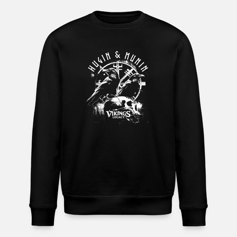 Hugin & Munin - Stanley/Stella Unisex Bio-Sweatshirt ROLLER - Schwarz