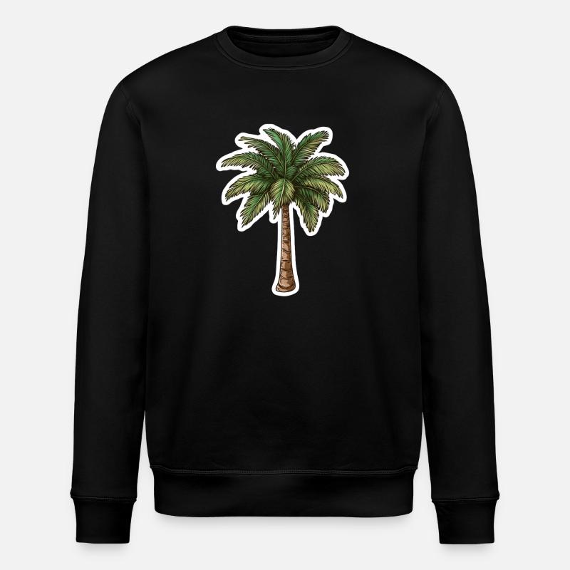 Palm tree - Stanley/Stella ROLLER Unisex Organic Sweatshirt - black