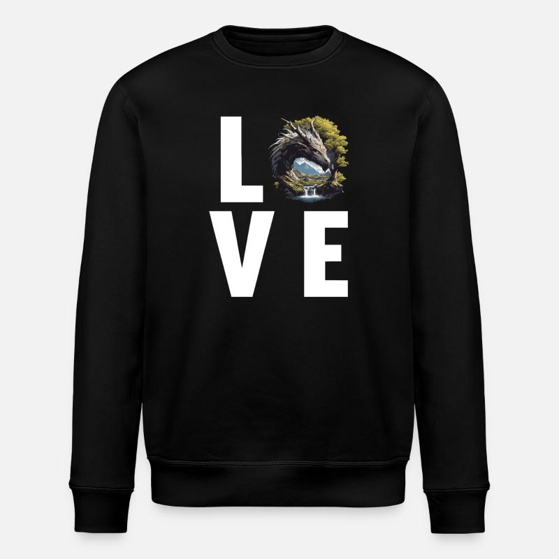 Dragon Dragon - Stanley/Stella ROLLER Unisex Organic Sweatshirt - black