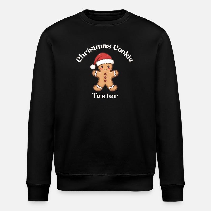 Gingerbread Man – Christmas Cookie Tester - Stanley/Stella ROLLER Unisex Organic Sweatshirt - black