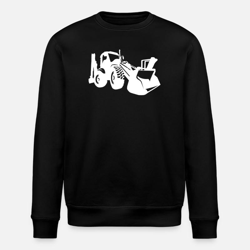 Bagger Radlader Baugeräteführer Silhouette - Stanley/Stella Unisex Bio-Sweatshirt ROLLER - Schwarz