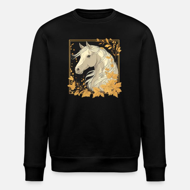 Pferd Herbst - Stanley/Stella Unisex Bio-Sweatshirt ROLLER - Schwarz