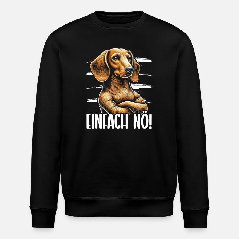 Simply Nope Teckel Chien têtu - Sweat bio ROLLER Stanley/Stella Unisexe - noir
