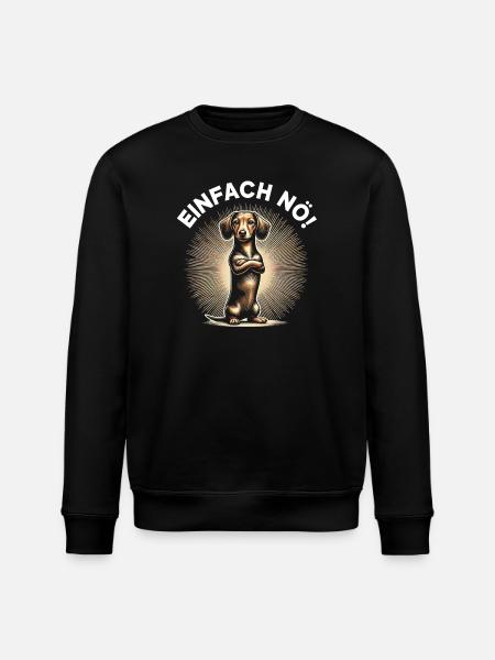 Simply Nope Dachshund Dog Dog Breed - Stanley/Stella ROLLER Unisex Organic Sweatshirt - black