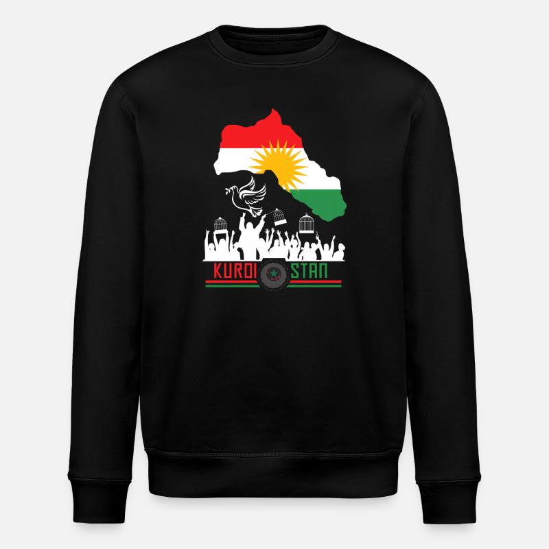 Drapeaux kurdes avec Kurdistan Kurde - Sweat bio ROLLER Stanley/Stella Unisexe - noir