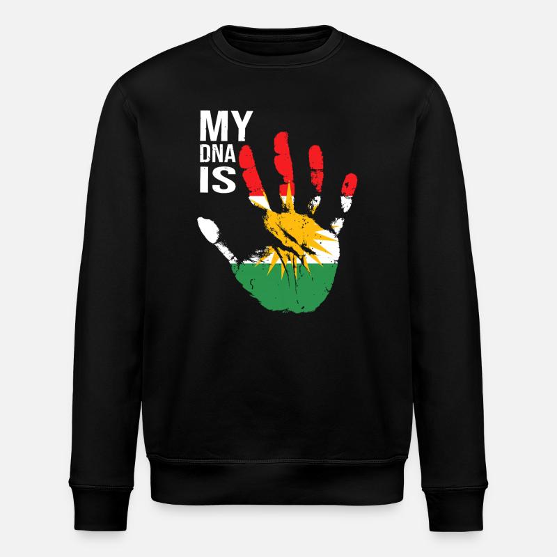 Kurdistan Kurden Handdesign mit Flagge - Stanley/Stella Unisex Bio-Sweatshirt ROLLER - Schwarz