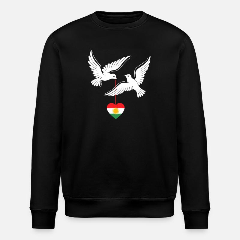 Kurdistan Kurden mit kurdischer Flagge - Stanley/Stella Unisex Bio-Sweatshirt ROLLER - Schwarz