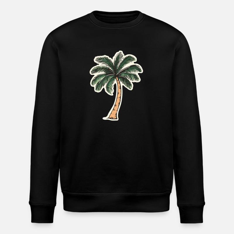 Palm tree - Stanley/Stella ROLLER Unisex Organic Sweatshirt - black