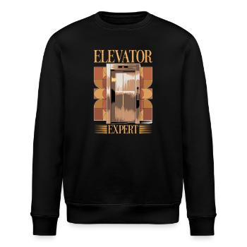 Elevator toddler & kids - Stanley/Stella Unisex Bio-Sweatshirt ROLLER - Schwarz - Vorne - Nik (191cm)