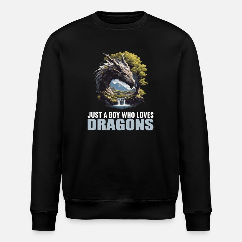 Dragon Dragon - Stanley/Stella ROLLER Unisex Organic Sweatshirt - black