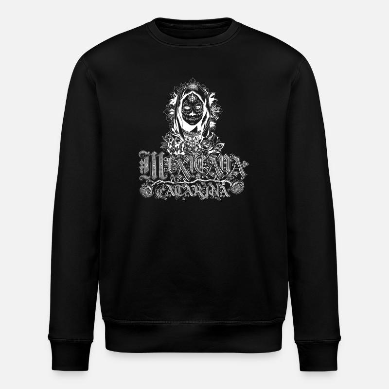 Mexicana Catarina white - Stanley/Stella ROLLER Unisex Organic Sweatshirt - black