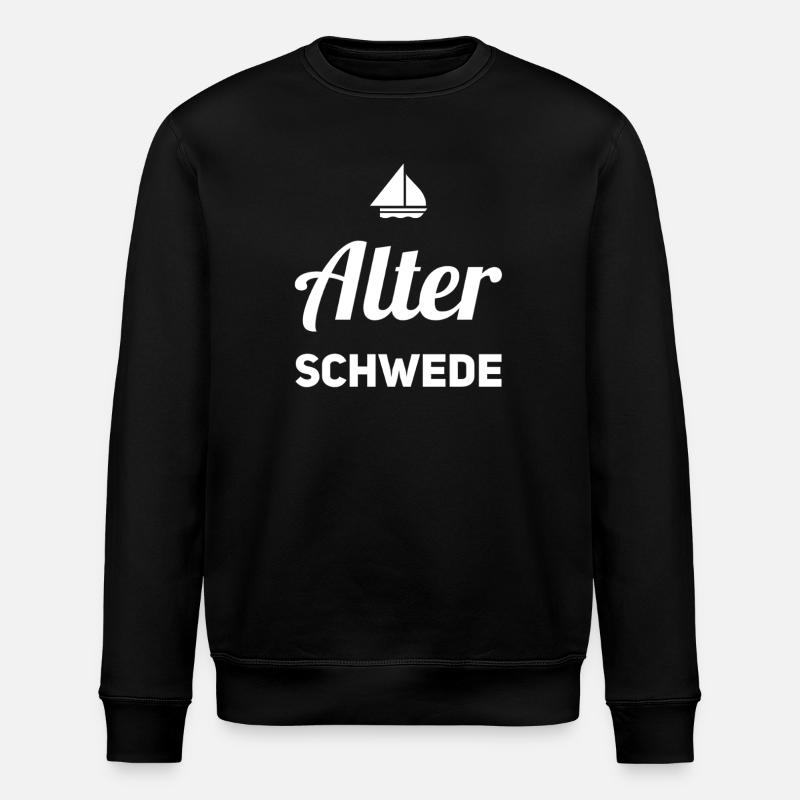 Old Swede Funny Expression Saying - Stanley/Stella ROLLER Unisex Organic Sweatshirt - black