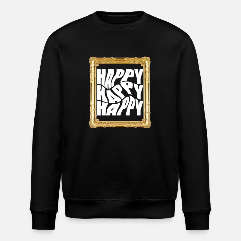 Cheerful retro lettering - Stanley/Stella ROLLER Unisex Organic Sweatshirt - black