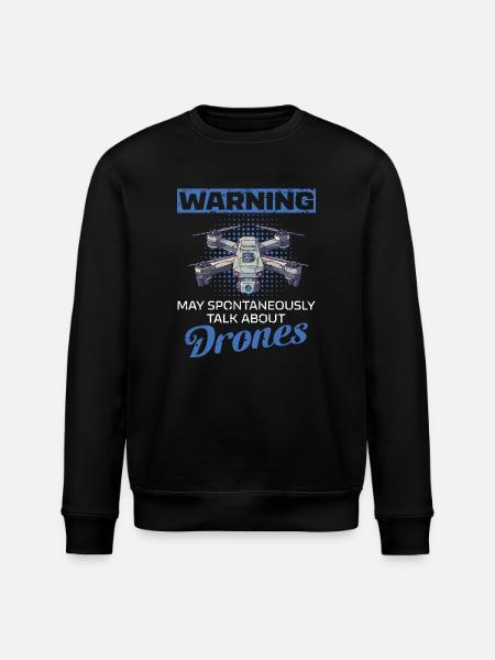 Funny drone sayings pilot - Stanley/Stella ROLLER Unisex Organic Sweatshirt - black