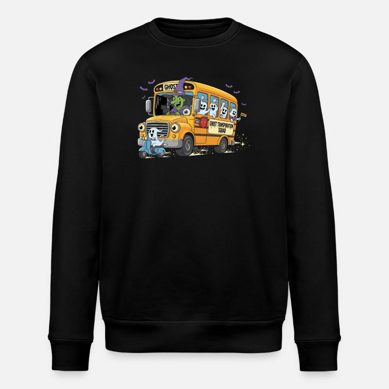 Gruselige Bus-Spuk-Crew - Stanley/Stella Unisex Bio-Sweatshirt ROLLER - Schwarz