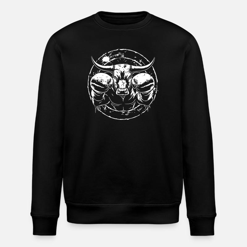 Bull Bull Boxer Boxing MMA - Stanley/Stella ROLLER Unisex Organic Sweatshirt - black