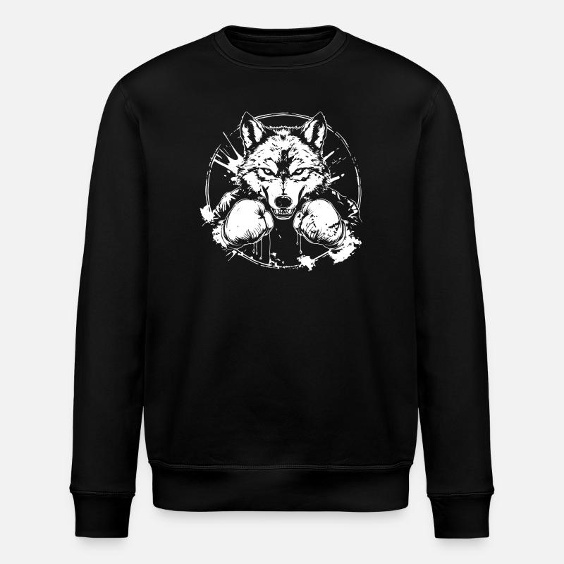 Wolf Boxer Boxe MMA - Sweat bio ROLLER Stanley/Stella Unisexe - noir