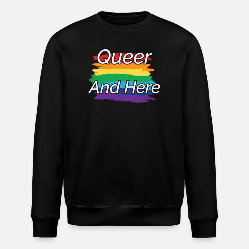 Queer Pride Regenbogen Design - Stanley/Stella Unisex Bio-Sweatshirt ROLLER - Schwarz