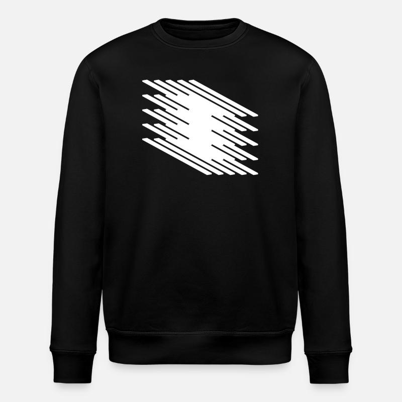 Abstract Dynamic Line Pattern - Stanley/Stella ROLLER Unisex Organic Sweatshirt - black