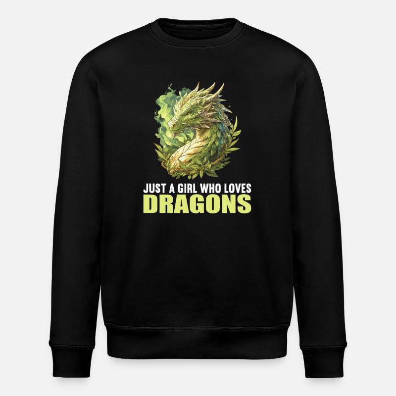 Drachen Drache - Stanley/Stella Unisex Bio-Sweatshirt ROLLER - Schwarz