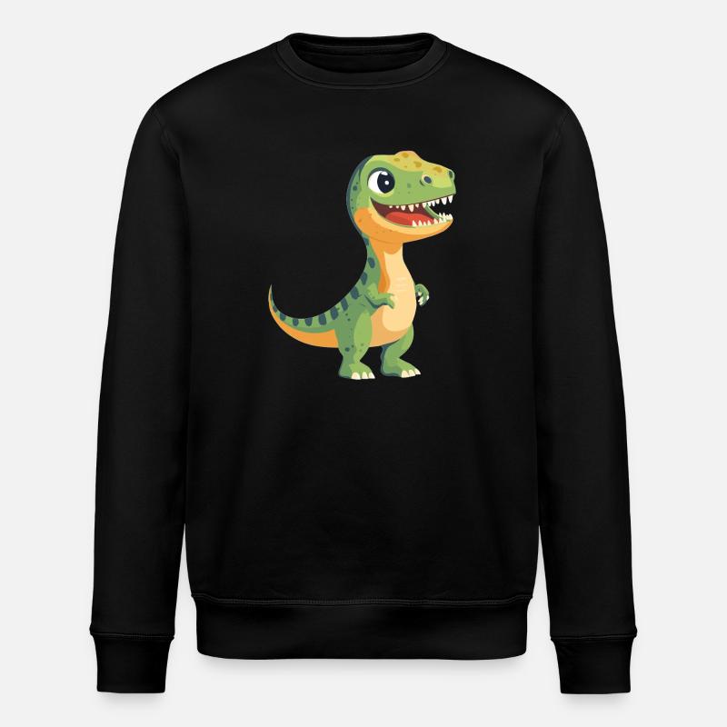 Dino Saurier Dinosaurier - Stanley/Stella Unisex Bio-Sweatshirt ROLLER - Schwarz