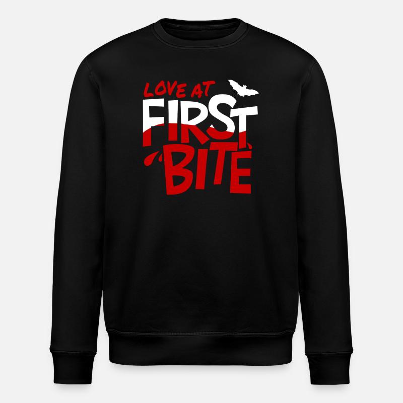 Liebe auf den ersten Biss - Stanley/Stella Unisex Bio-Sweatshirt ROLLER - Schwarz