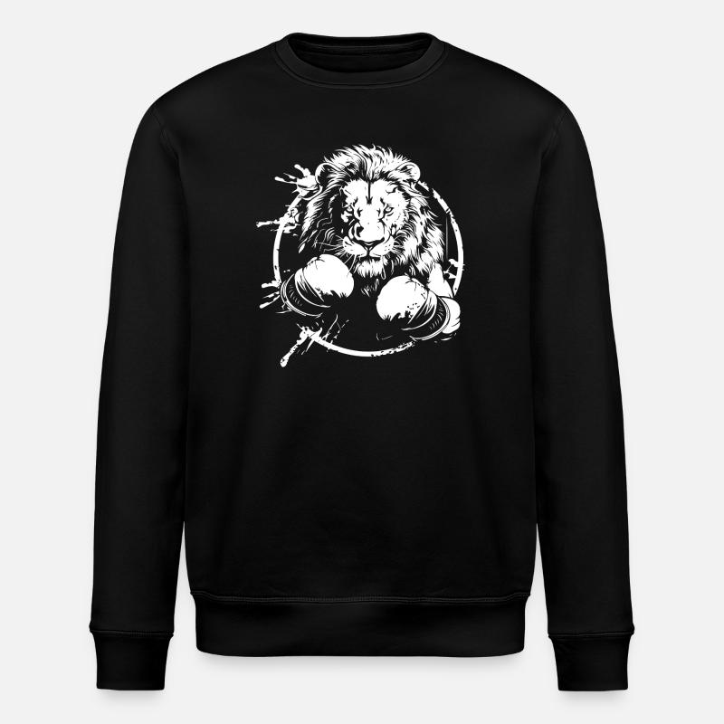 Löwe Boxer Boxen MMA - Stanley/Stella Unisex Bio-Sweatshirt ROLLER - Schwarz
