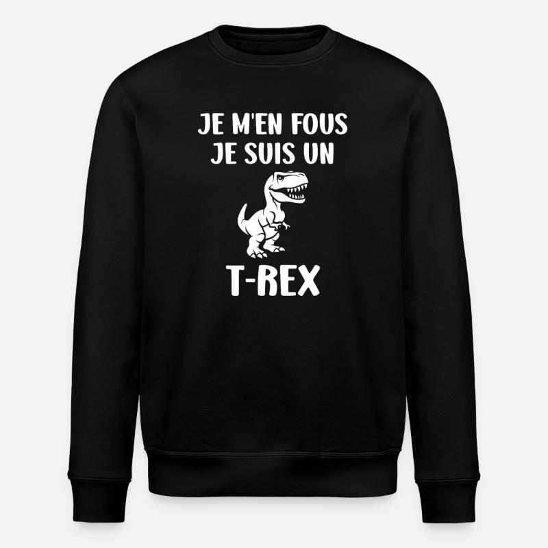 T-Rex Humourique Expression - Sweat bio ROLLER Stanley/Stella Unisexe - noir