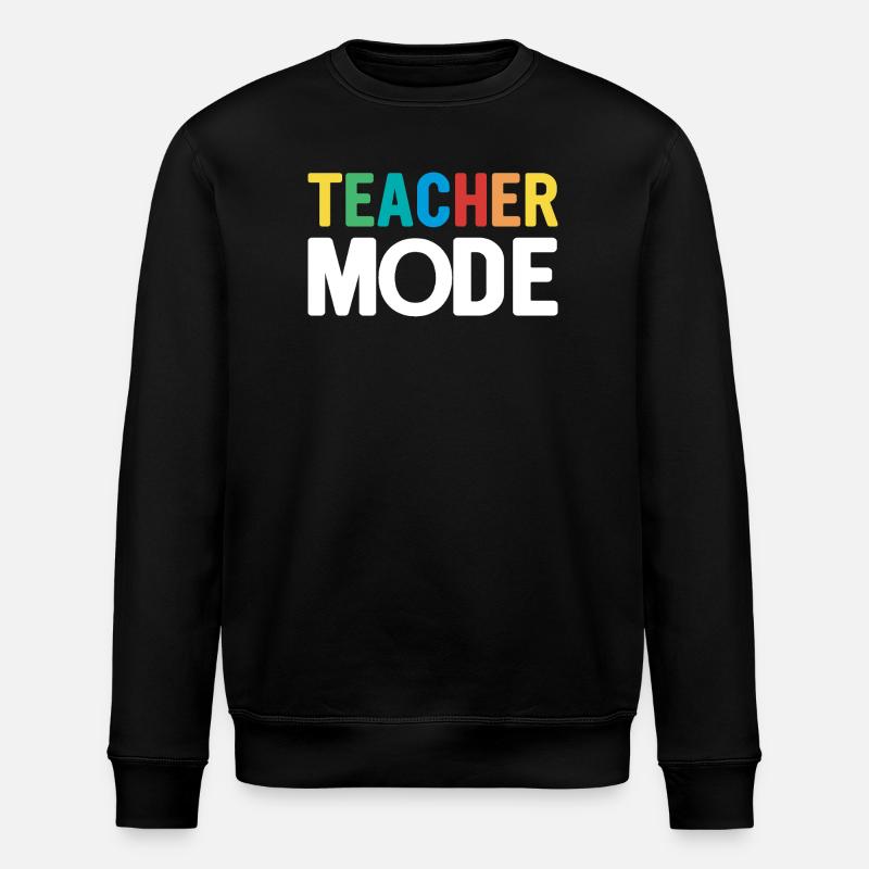 Lehrer-Design mit bunten Buchstaben - Stanley/Stella Unisex Bio-Sweatshirt ROLLER - Schwarz