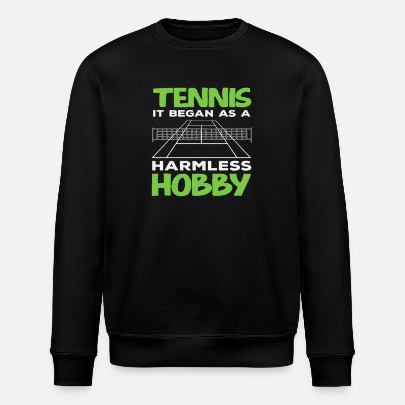 Tennis Player Harmless Hobby Fun - Stanley/Stella ROLLER Unisex Organic Sweatshirt - black