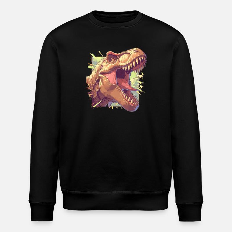 Dino Dinosaur Dinosaur - Stanley/Stella ROLLER Unisex Organic Sweatshirt - black