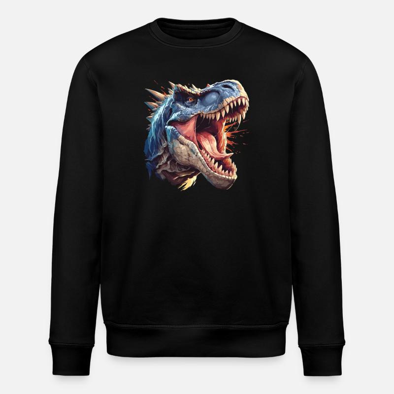 Dino Dinosaur Dinosaur - Stanley/Stella ROLLER Unisex Organic Sweatshirt - black