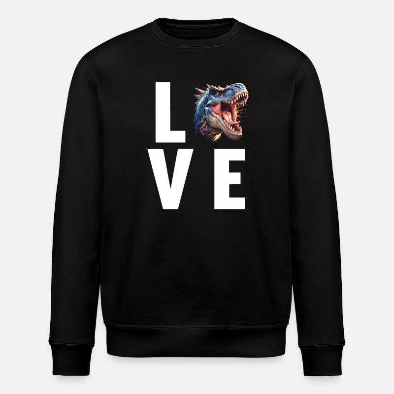 Dino Dinosaur Dinosaur - Stanley/Stella ROLLER Unisex Organic Sweatshirt - black