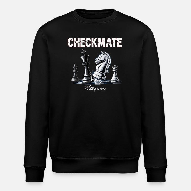 Strategic Chess Victory Design - Stanley/Stella ROLLER Unisex Organic Sweatshirt - black