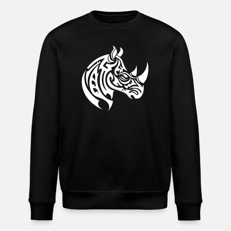 Nashorn Tribal - Stanley/Stella Unisex Bio-Sweatshirt ROLLER - Schwarz