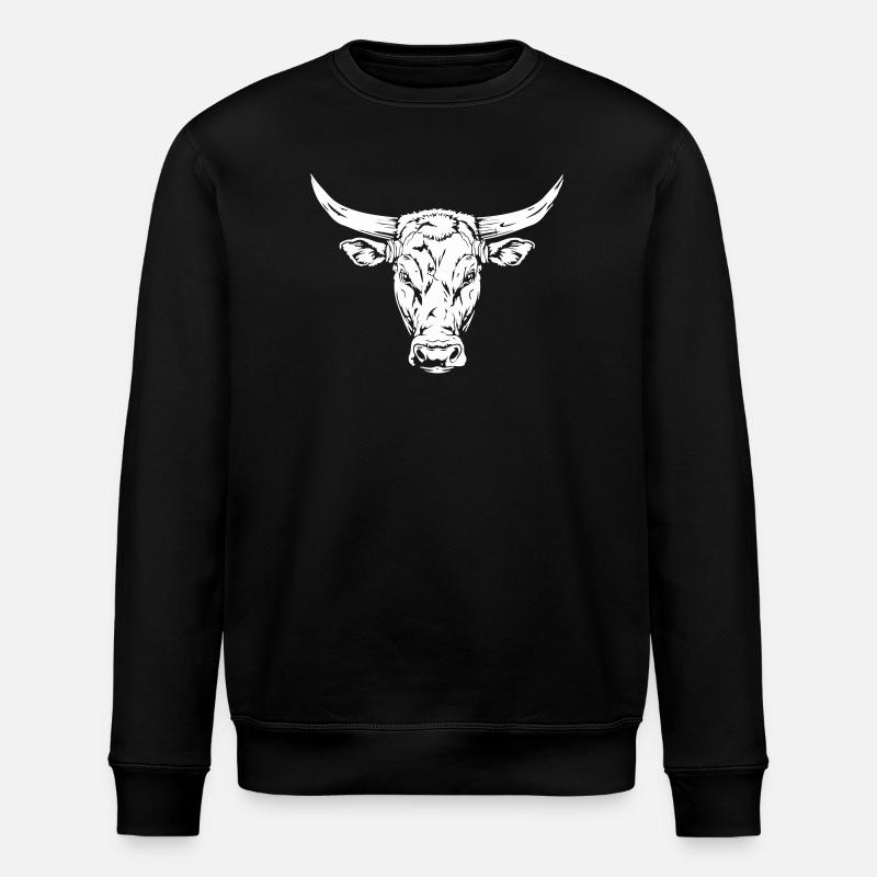 Stierkopf Silhouette Design - Stanley/Stella Unisex Bio-Sweatshirt ROLLER - Schwarz