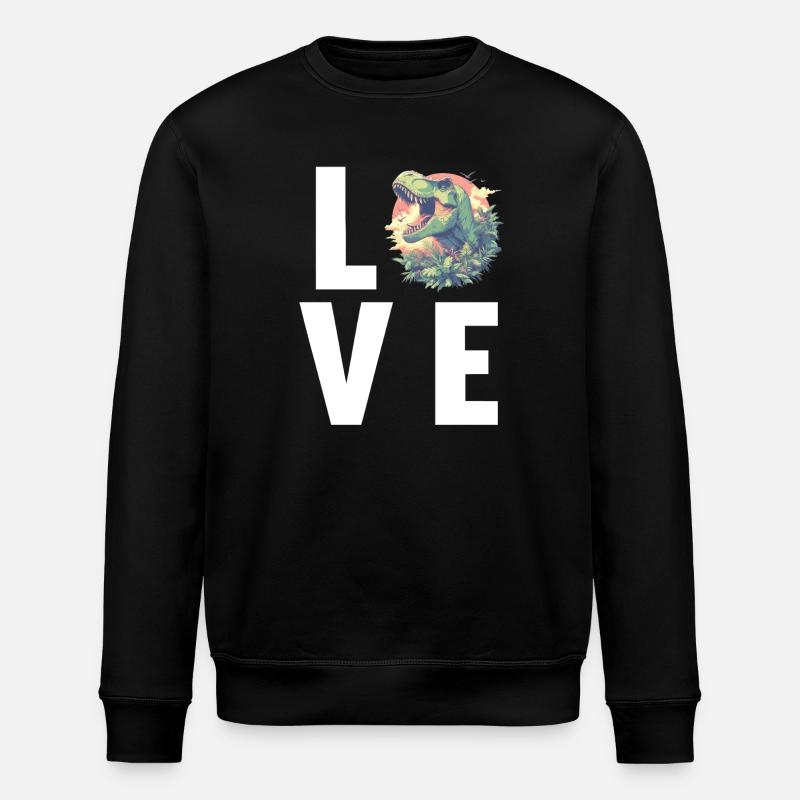 Dino Dinosaur Dinosaur - Stanley/Stella ROLLER Unisex Organic Sweatshirt - black