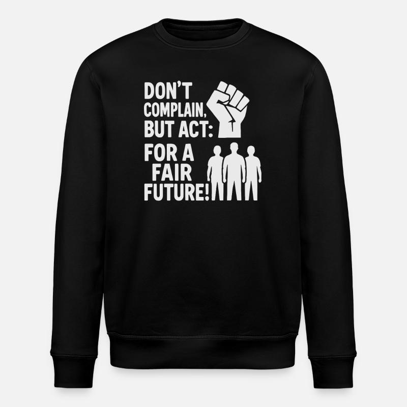 Acting for a fair future - Stanley/Stella ROLLER Unisex Organic Sweatshirt - black