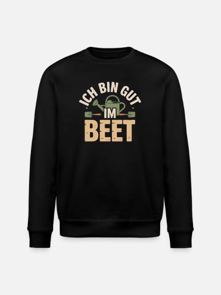 Garten - ich bin gut im Beet - Stanley/Stella Unisex Bio-Sweatshirt ROLLER - Schwarz