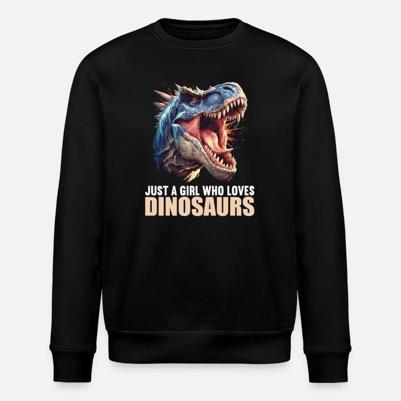 Dino Dinosaur Dinosaur - Stanley/Stella ROLLER Unisex Organic Sweatshirt - black