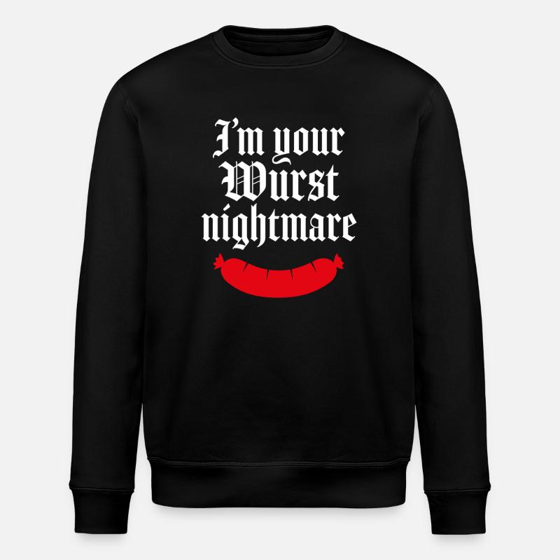 I'm your wurst nightmare - Stanley/Stella ROLLER Unisex Organic Sweatshirt - black