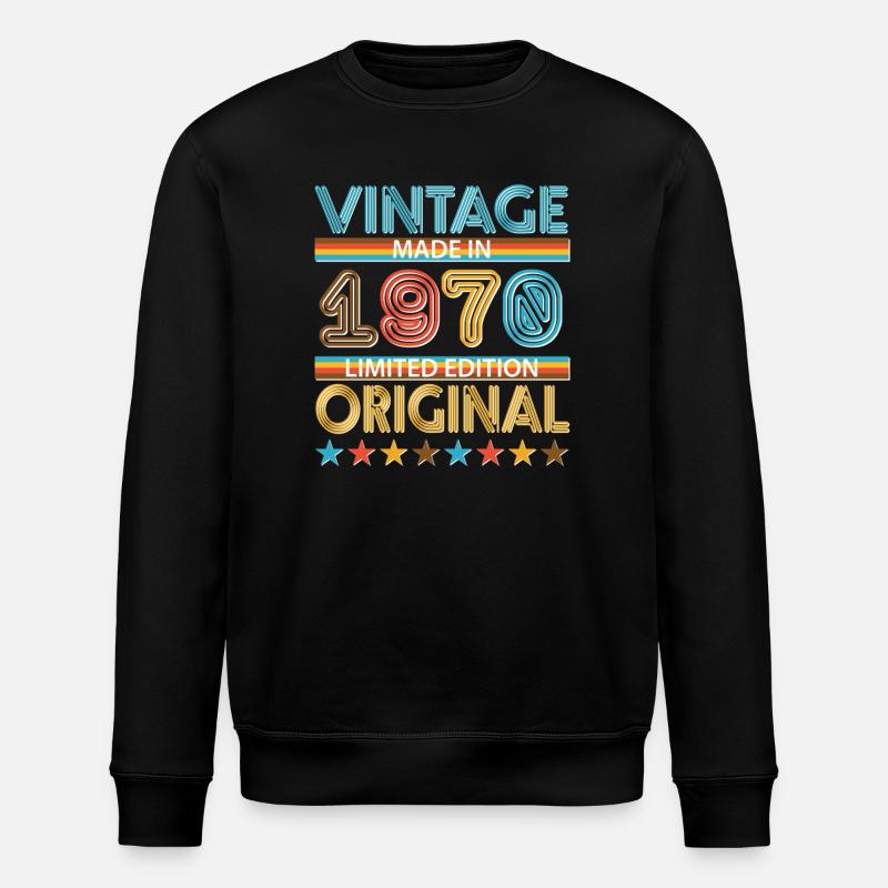 1970 - Stanley/Stella ROLLER Unisex Organic Sweatshirt - black