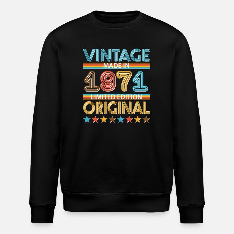 1971 - Stanley/Stella ROLLER Unisex Organic Sweatshirt - black