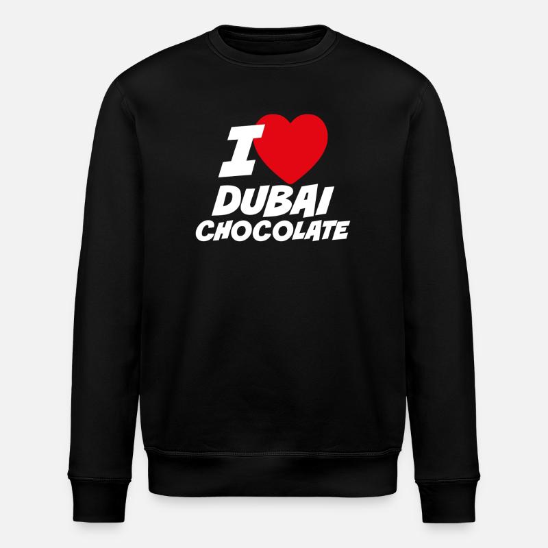 Ich liebe Dubai-Schokolade - Stanley/Stella Unisex Bio-Sweatshirt ROLLER - Schwarz