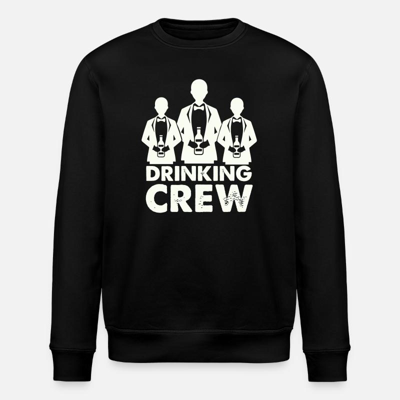 drinking_crew_01- - Stanley/Stella ROLLER Unisex Organic Sweatshirt - black