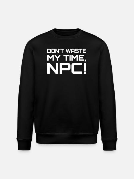 NPC Aus dem Weg - Stanley/Stella Unisex Bio-Sweatshirt ROLLER - Schwarz