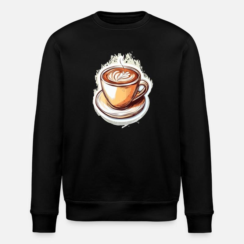Coffee - Stanley/Stella ROLLER Unisex Organic Sweatshirt - black