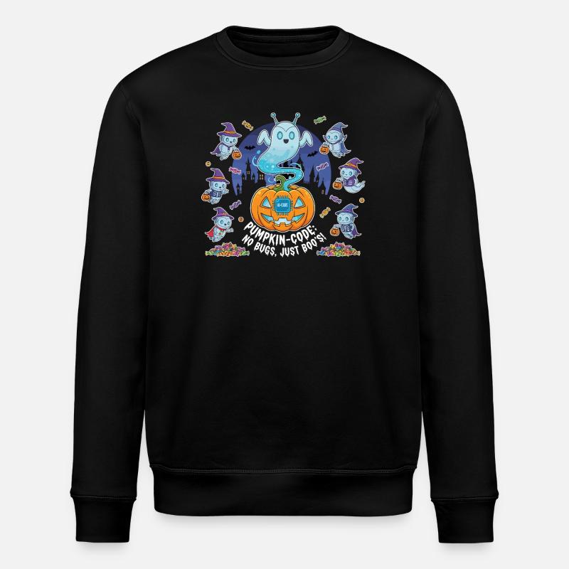 Code citrouille : pas d'insectes, juste des huées ! - Sweat bio ROLLER Stanley/Stella Unisexe - noir