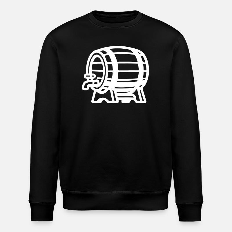 Bierfass Symbol Brauerei - Stanley/Stella Unisex Bio-Sweatshirt ROLLER - Schwarz